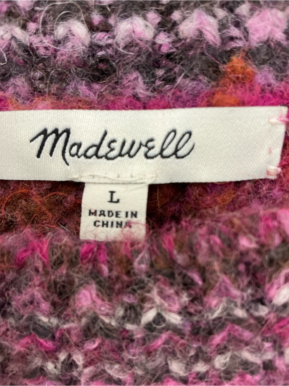 Madewell Marled Purple Crewneck Sweater - Picture 6 of 8